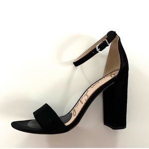 Sam Edelman Black Suede Block Heel Sandals